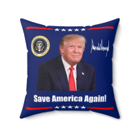 0 Trump 2024 Pillow Buy2Bless Save America Again 14in x 14in President Signature