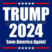 0 Trump 2024 Magnet Save America Again 5in x 5in UV Proof Vinyl Car Fridge